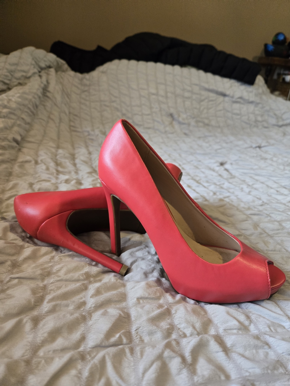 Women's Pink Peep-Toe High Heels